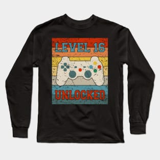 16Th Gamers Son 16 Gamer Long Sleeve T-Shirt